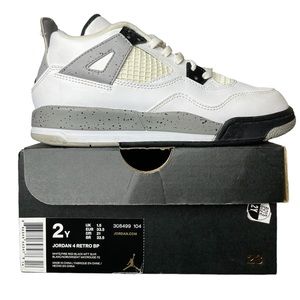 Air Jordan 4 Retro BP 'White Cement'